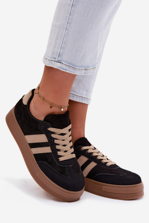 Black sports shoes with platform Giselia