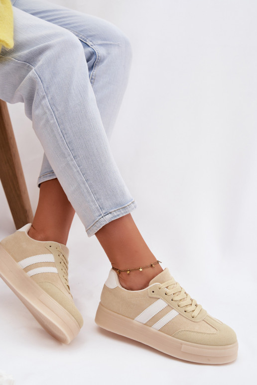 Yellow sports shoes with platform Giselia