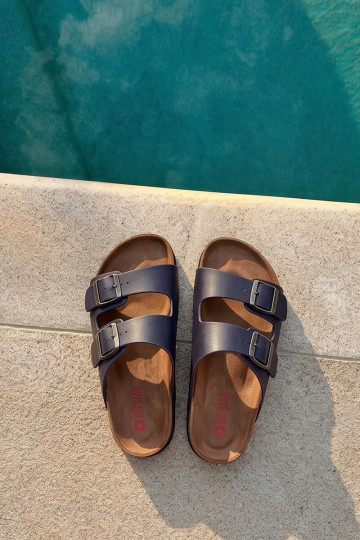 Lightweight Men's Sandals With Buckles Eco Leather Big Star NN174530 Navy Blue