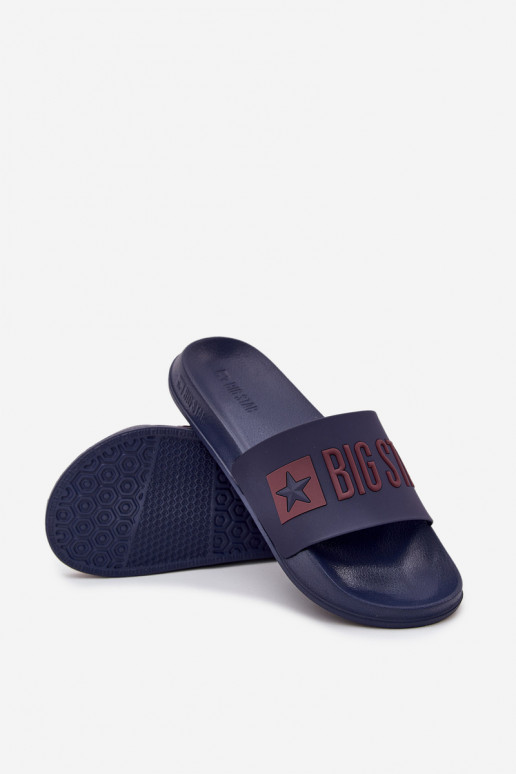 Klapki Męskie Big Star SS174361 Granatowe