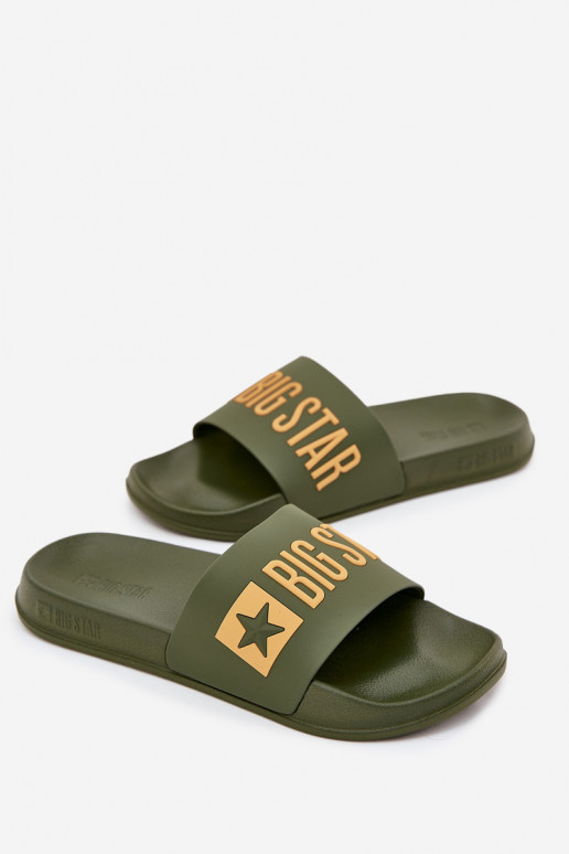 Klapki Męskie Big Star SS174360 Zielone
