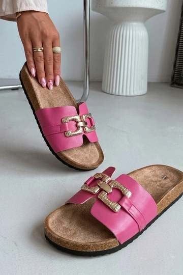 Pink clogs with decorative buckle Rachele 2