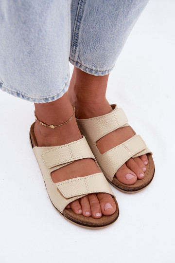 Ivory women's leather slippers Inblu AA0005GU