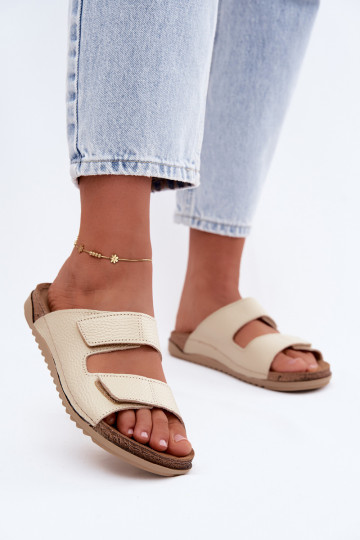 Ivory women's leather slippers Inblu AA0005GU 2