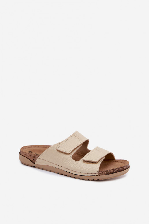 Ivory women's leather slippers Inblu AA0005GU