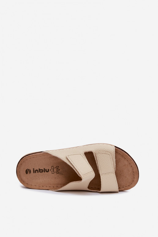 Ivory women's leather slippers Inblu AA0005GU