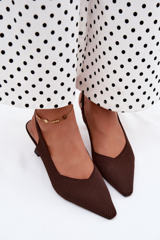 Chocolate high-heeled sandals Typu Klepsydra Purea