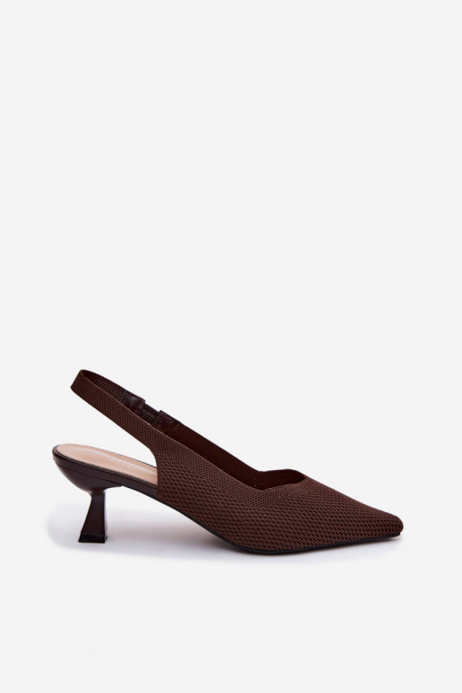 Chocolate high-heeled sandals Typu Klepsydra Purea