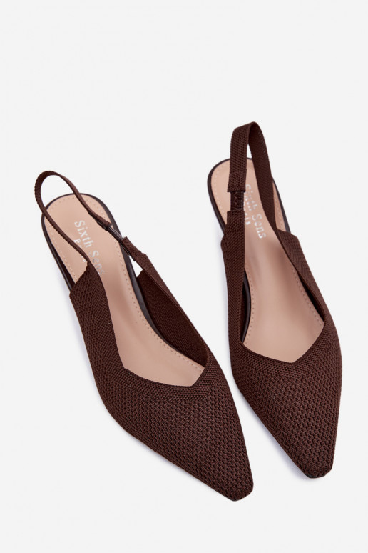 Chocolate high-heeled sandals Typu Klepsydra Purea