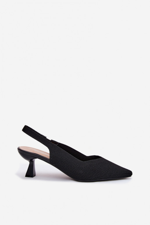 Black high-heeled sandals Typu Klepsydra Purea