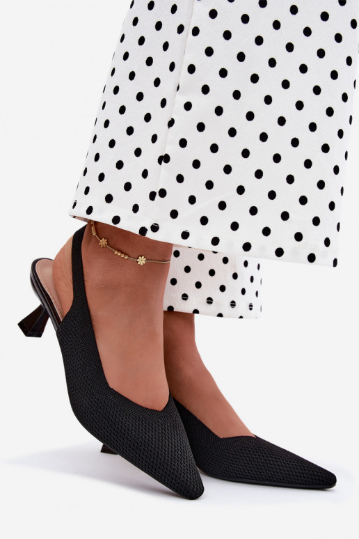 Black high-heeled sandals Typu Klepsydra Purea