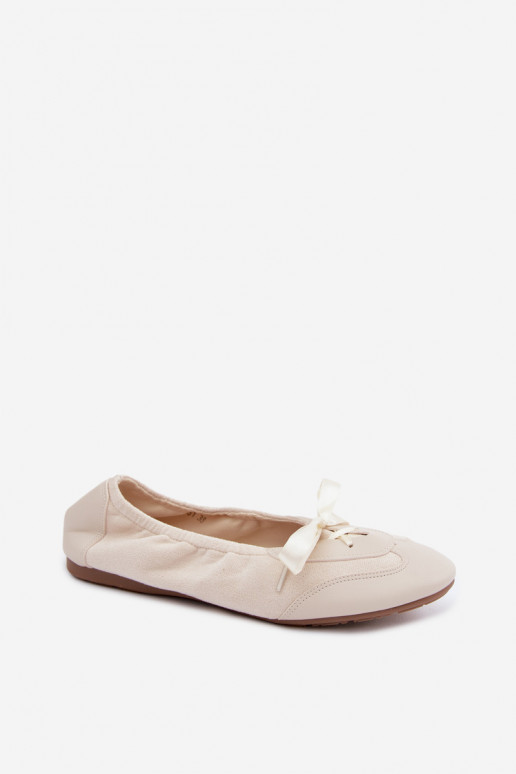 Ivory sportowe baleriny z stylowymi detalami Peonia