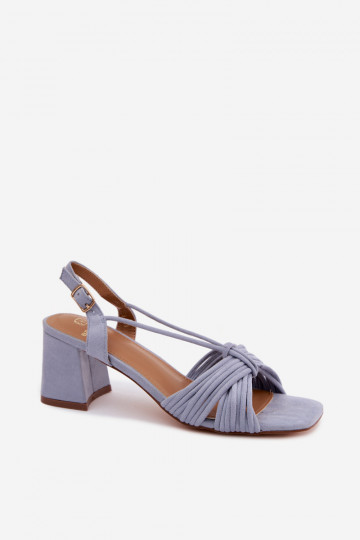 Women's sandals with straps and heels in blue Taffina 2