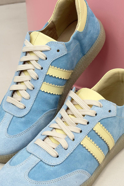 Jasnoniebieskie zamszowe sneakersy Zazoo N1068
