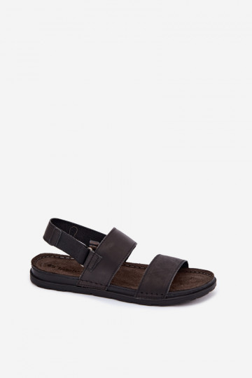 Black men's sandals INBLU