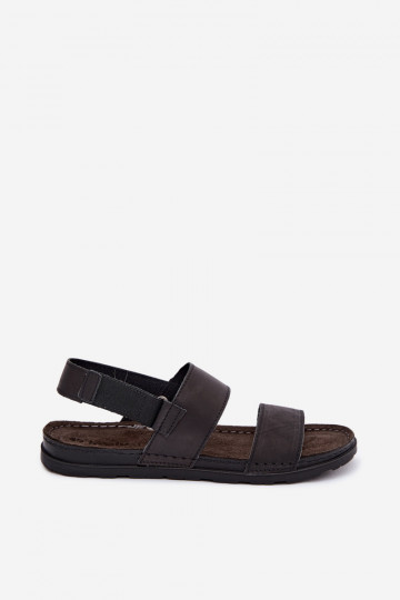 Black men's sandals INBLU 2