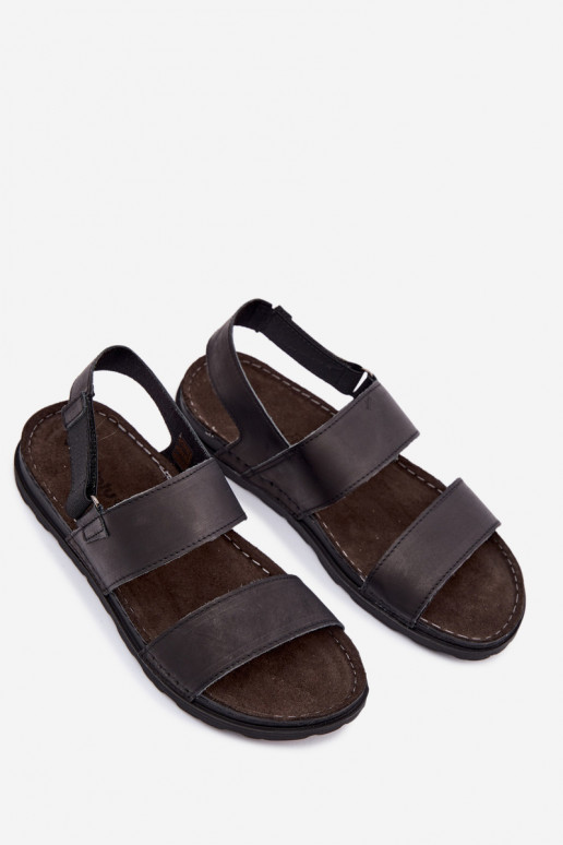 Black men's sandals INBLU