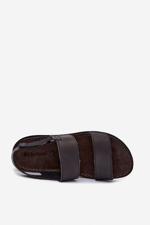 Black men's sandals INBLU