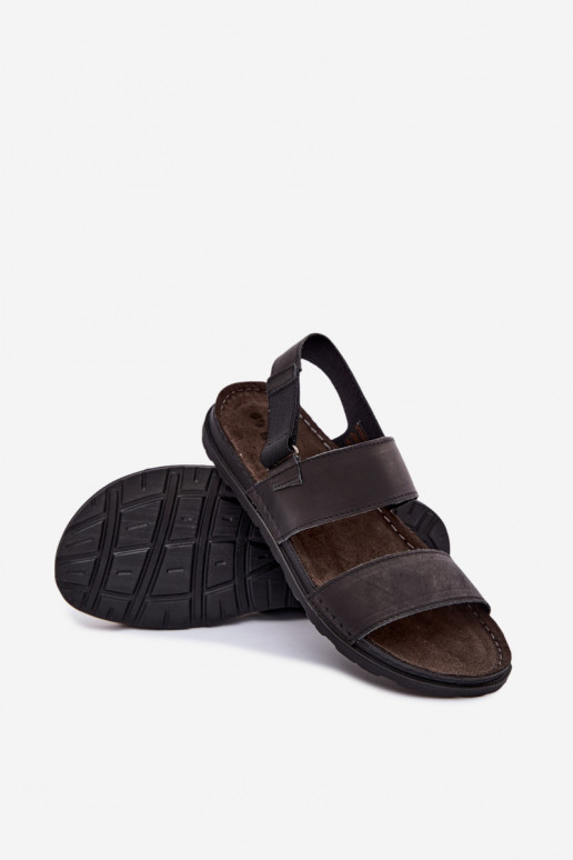 Black men's sandals INBLU