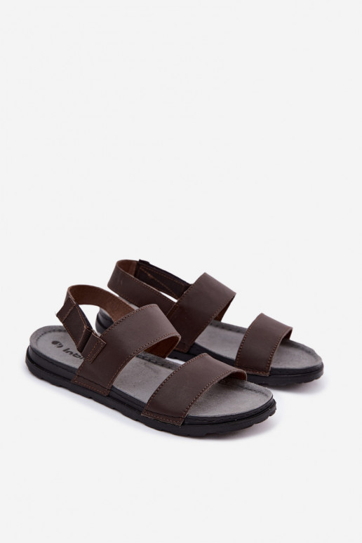 Dark brown men's sandals INBLU