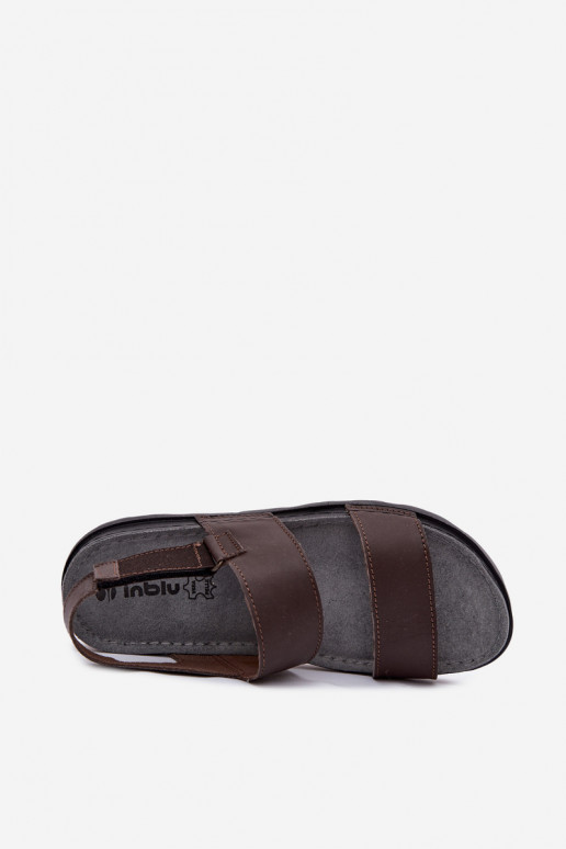 Dark brown men's sandals INBLU