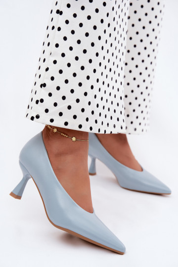 Pointed shoes with heels in blue Silenta