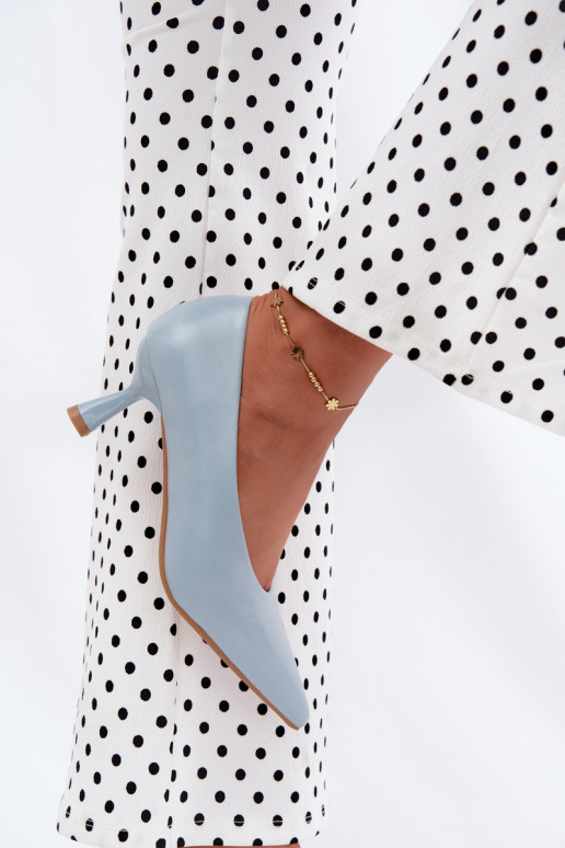 Pointed shoes with heels in blue Silenta