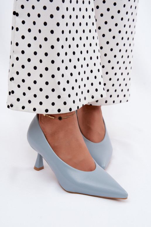 Pointed shoes with heels in blue Silenta
