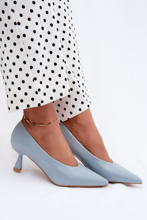 Pointed shoes with heels in blue Silenta