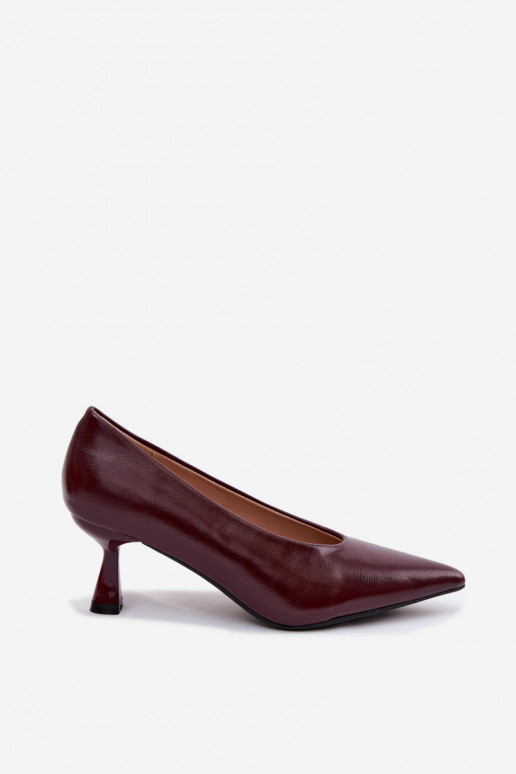 Pointed shoes with heels in burgundy Silenta