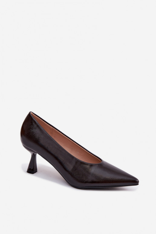 Pointed shoes with heels CzekoladoĮe Silenta