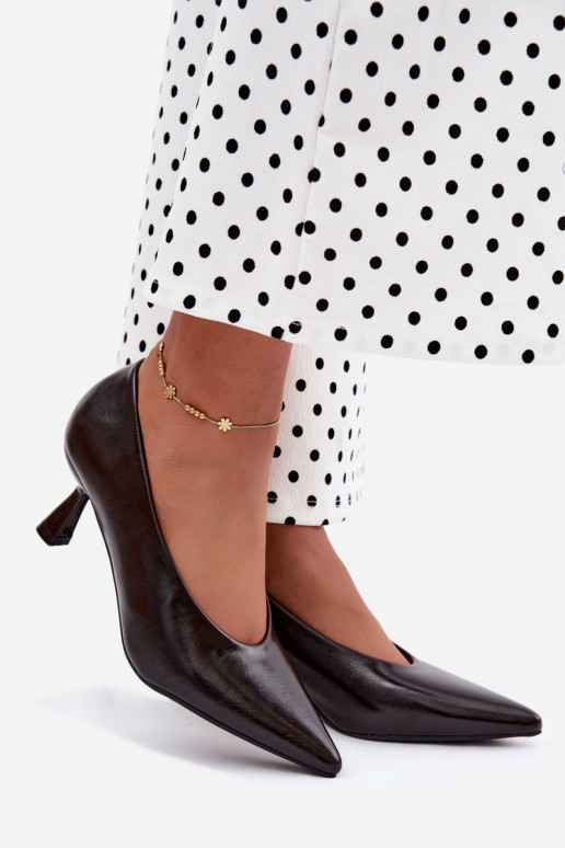 Pointed shoes with heels CzekoladoĮe Silenta