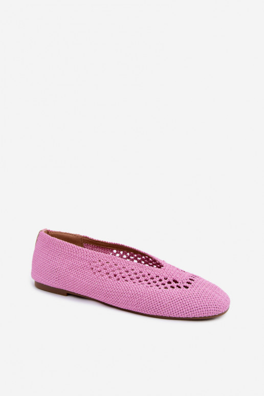 Cut-out flat ballerinas in pink Hibisca