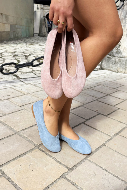 Ballerinas in pink faux suede Camdena