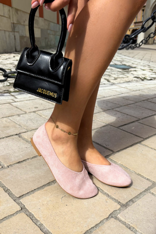 Ballerinas in pink faux suede Camdena