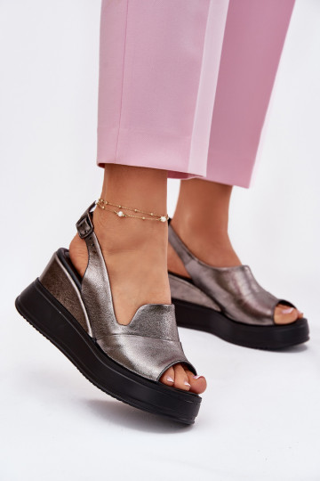 Women's gray platform sandals Artiker 54C0402 2