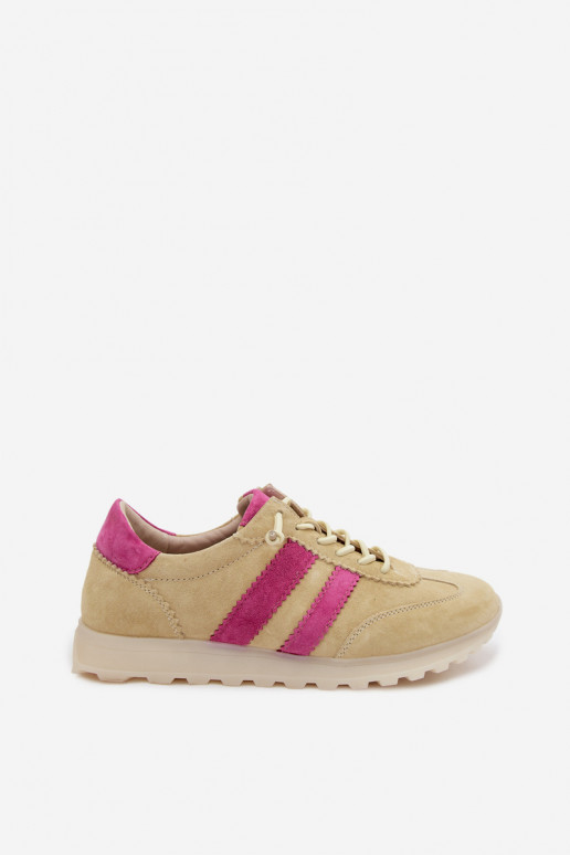 Żółte zamszowe sneakersy Cuddla