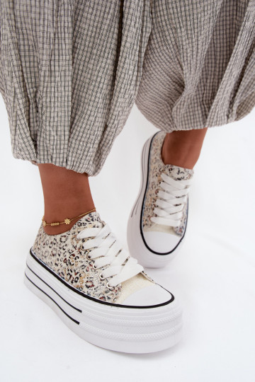 Women's Patterned Sneakers On Chunky Platform Multicolor Stilla