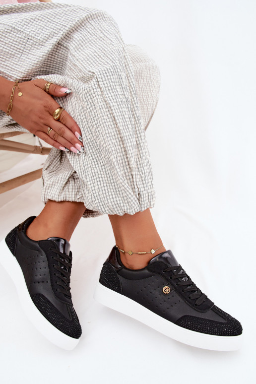 Women's Sneakers with Embellishment Black Soothe