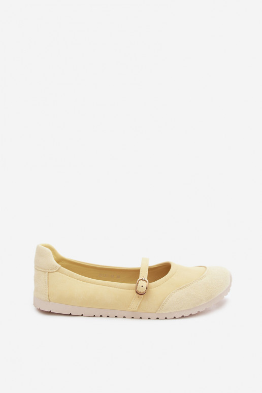Yellow sporty ballerinas with straps Charmy