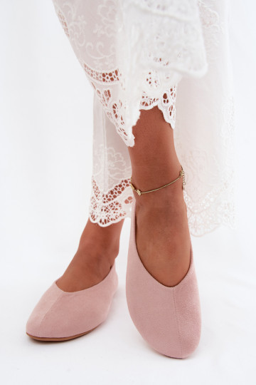 Ballerinas in pink faux suede Camdena 2