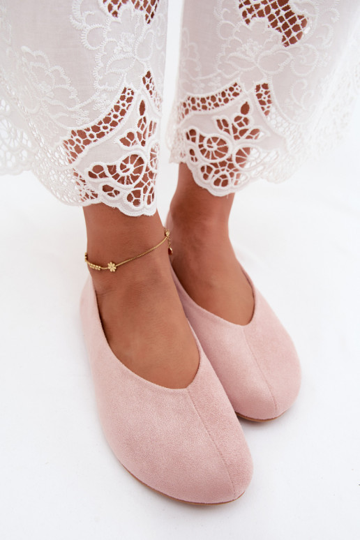 Ballerinas in pink faux suede Camdena