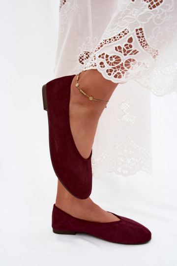 Purple ballet flats made of faux suede Camdena