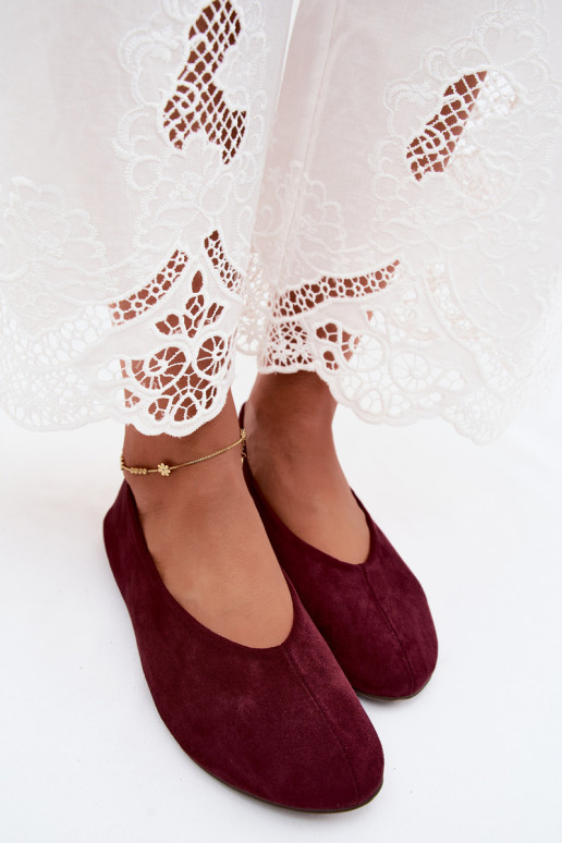 Purple ballet flats made of faux suede Camdena