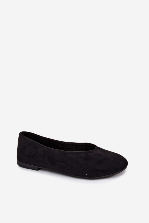 Black ballet flats made of faux suede Camdena