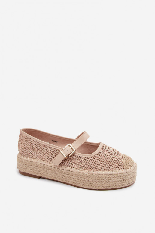 Sand espadrilles with straps on a platform Coastina