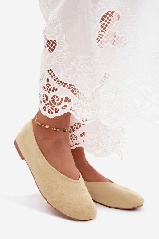 Yellow faux suede ballerinas Camdena