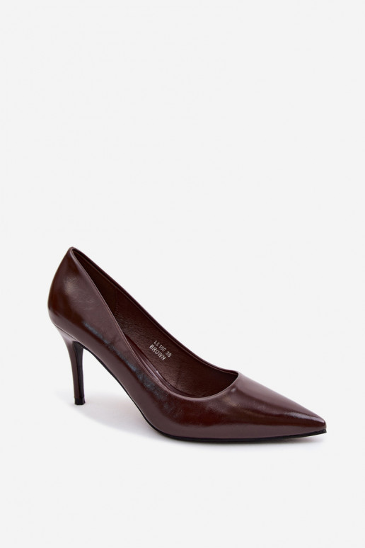 CzekoladoĮe faux leather high-heeled shoes with a patent effect Tropessa