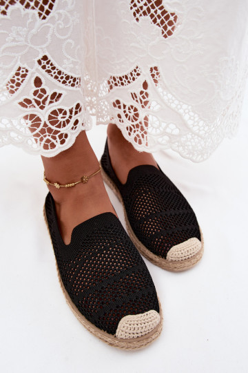 Black lace espadrilles Candessa 2