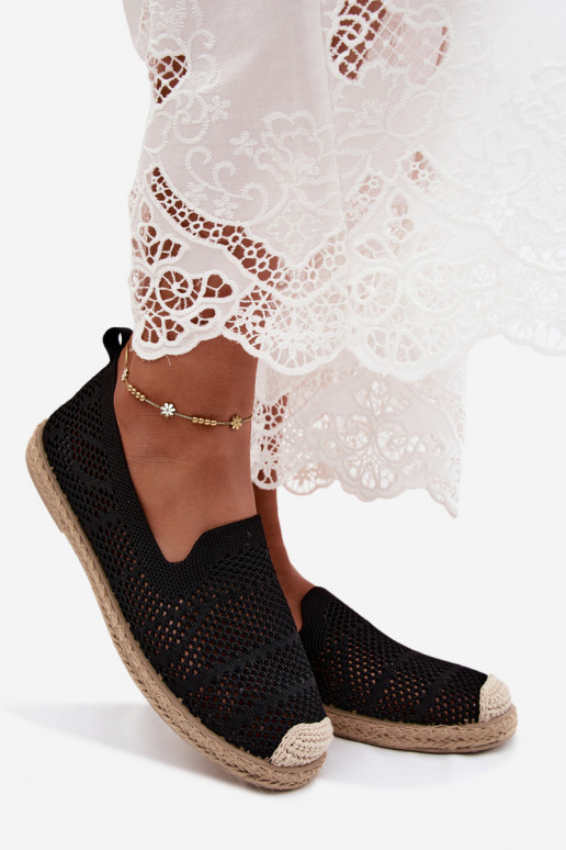 Black lace espadrilles Candessa